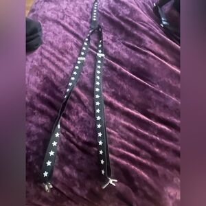 Starry Black Suspenders